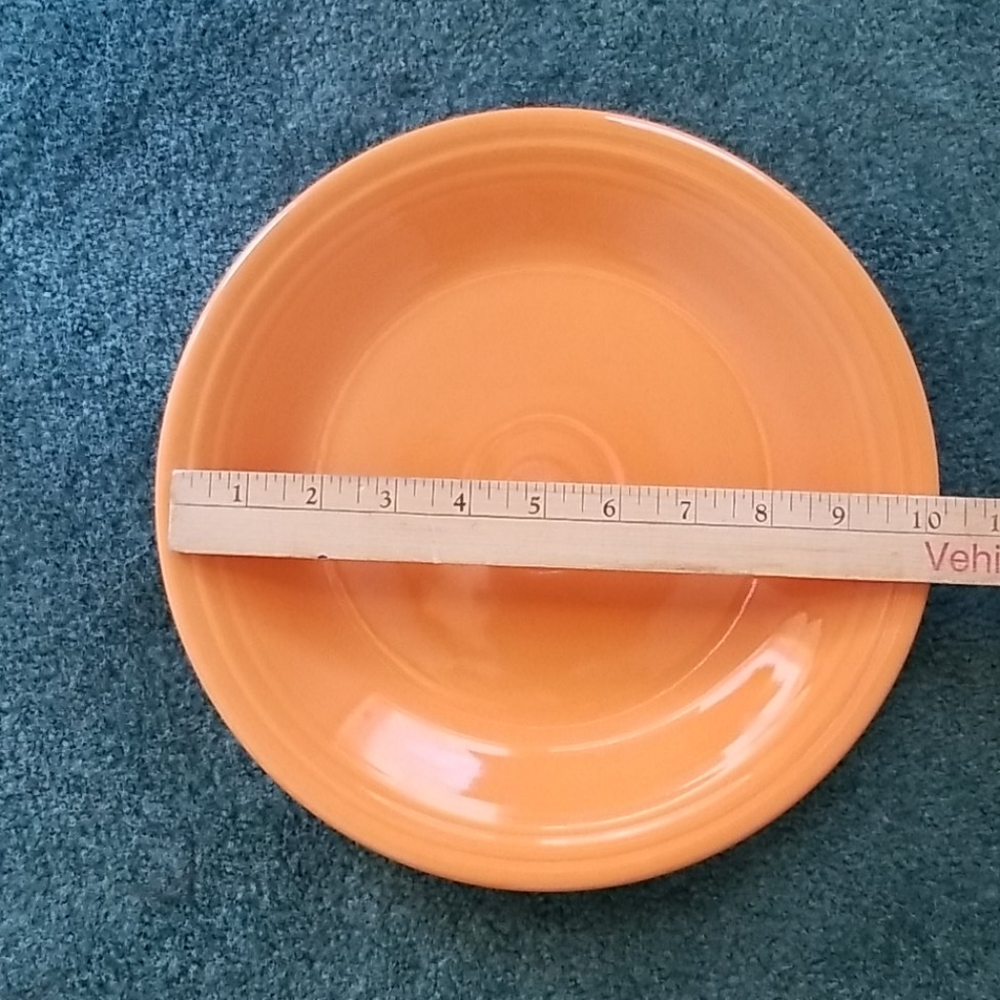 10 1/2 inch orange Fiesta ware diner dish